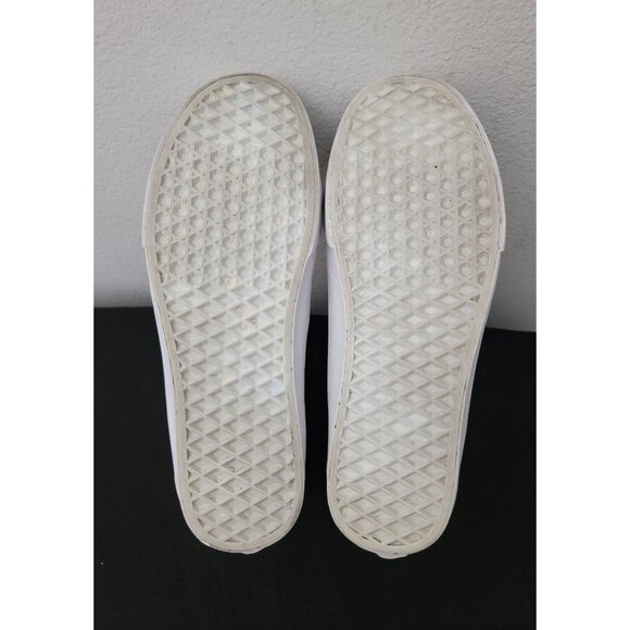 Vans Sk8-Hi Top Reissue Croc Embossed White Leather Sneakers Sz 8.5M / 10W - Picture 8 of 11